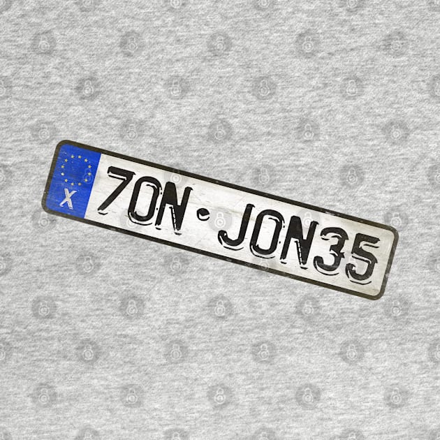 Jon Jones - License Plate by Girladies Artshop